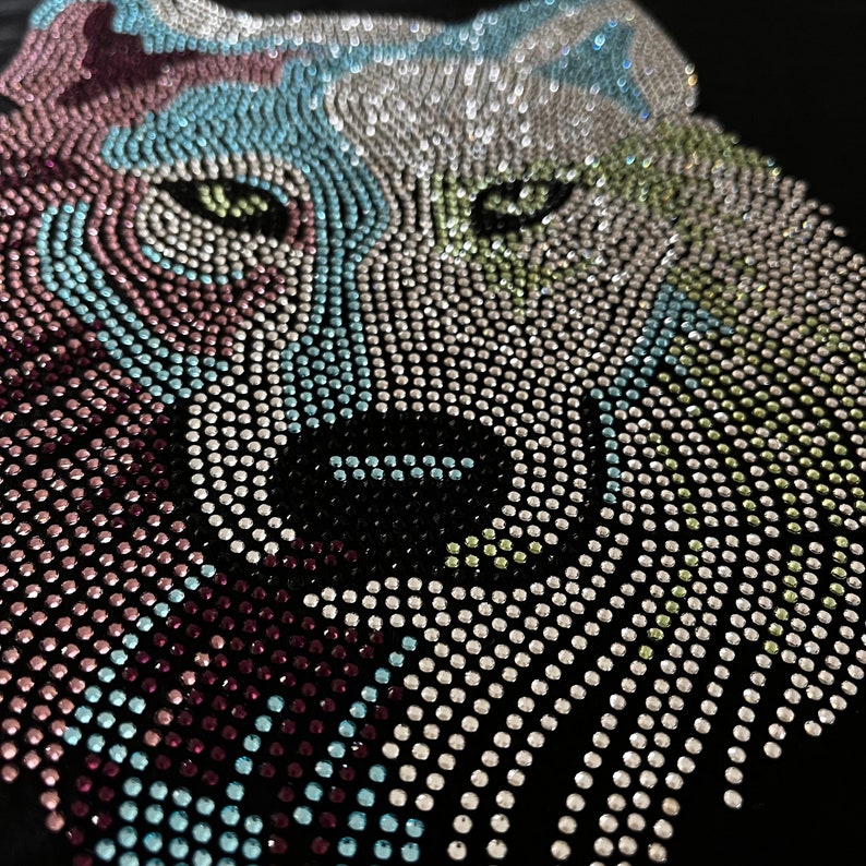 Wolves Rhinestone Letters Wolf Rhinestone Iron-on Transfer, Crystal Applique (10x7) - Etsy