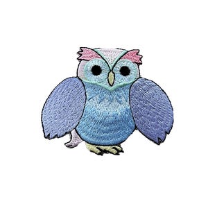 Cute owl embroidery iron on patch , heat transfer own applique motif patch