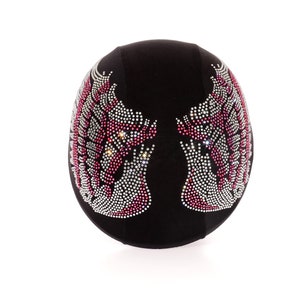 Ab Pink crystal rhinestones helmet cover angel wings , crystal bling helmet , rhinestone helmets , custom helmet , helmet cover ,