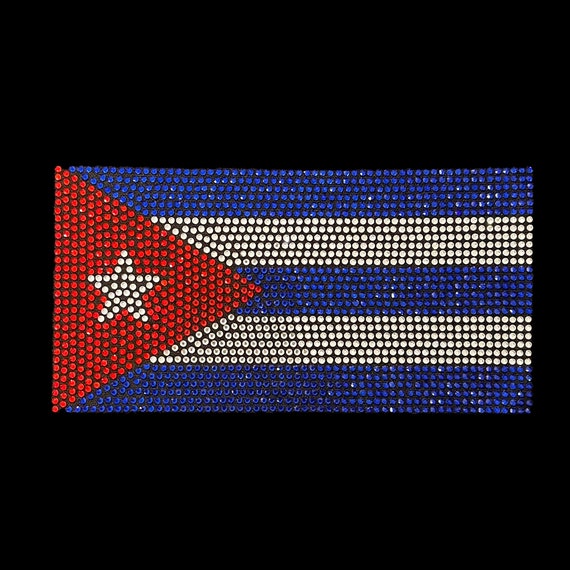 U24 Toppa Termoadesiva Con Bandiera Di Cuba, Ricamata, 8x5 Cm