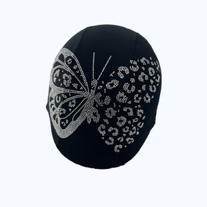 Butterfly Helmet cover , rhinestone helmet covers , bling helmet skin , crystal helmet covers , equestrian helmet cover , helmet cover ,