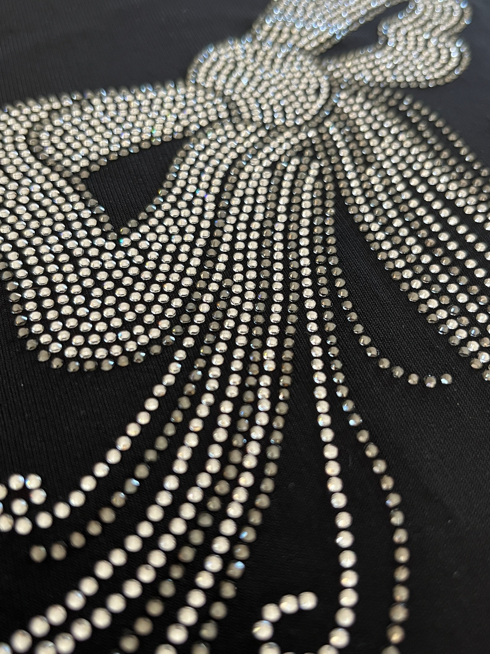 Silver Iron on Bow Tie Rhinestones Rhinestone for Clothing Etsy