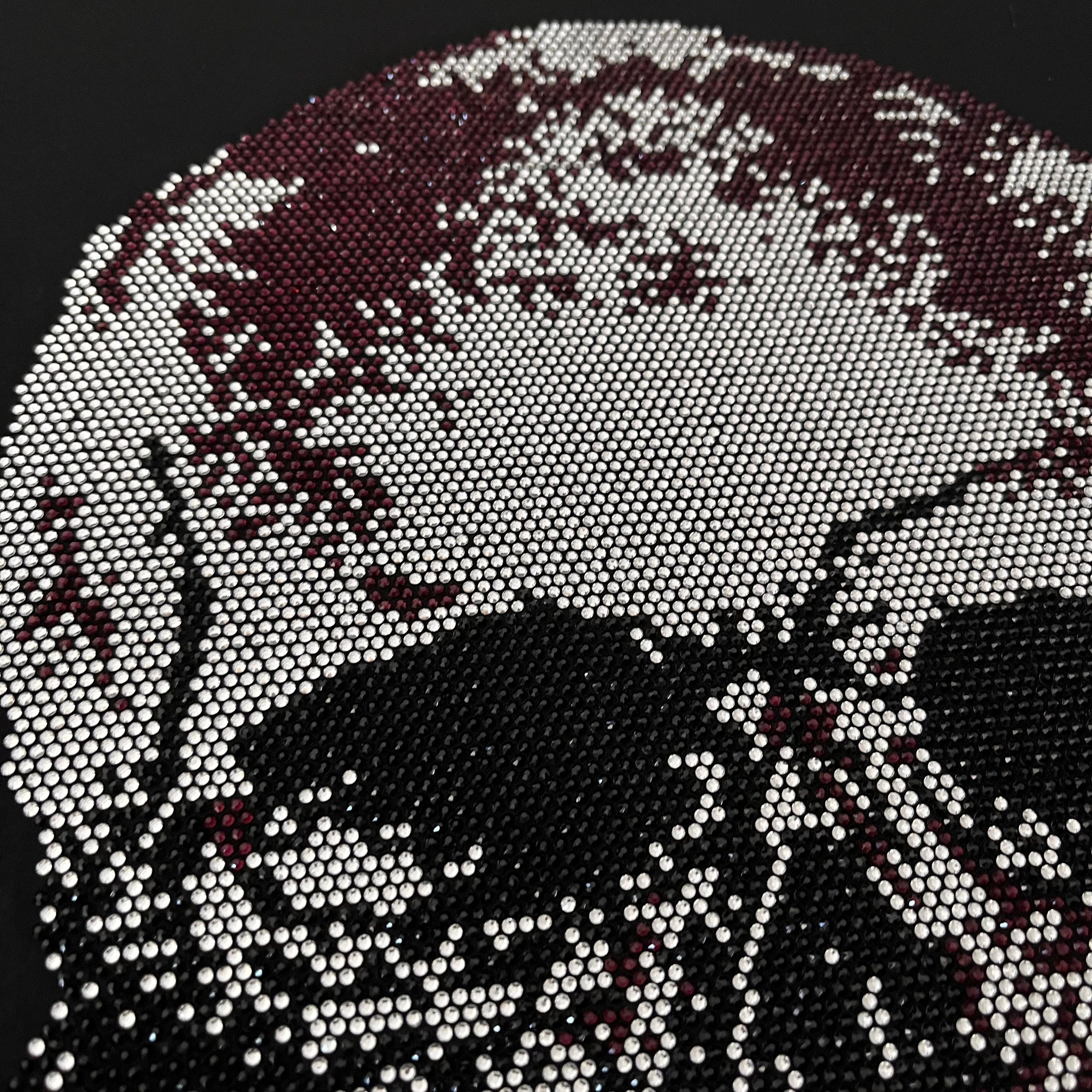 Skull Rhinestone Transfer Skeleton Design Iron on Transfer , Bling Crystal Skull Applique , Heat ...
