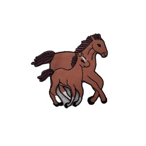 horses  iron on patch , heat transfer horses design applique patch , iron on running horse patch