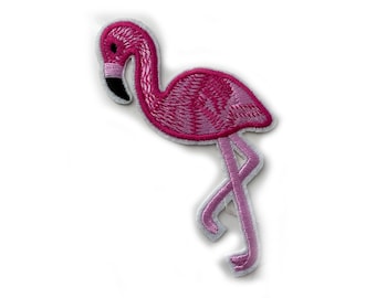 Parche termoadhesivo de flamenco, parche de aplique de flamenco rosa, parche de transferencia de calor