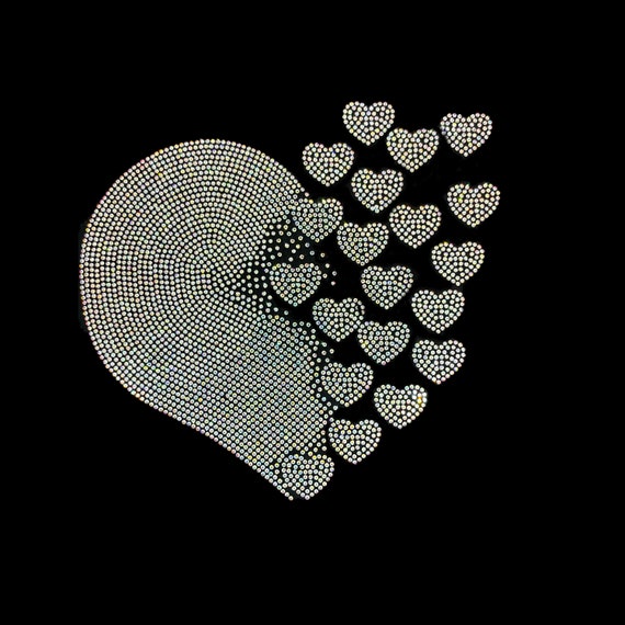 16 Sheet Gradient Polka Dot Rhinestone Transfers - Iron On Glitter Decals For Clothing