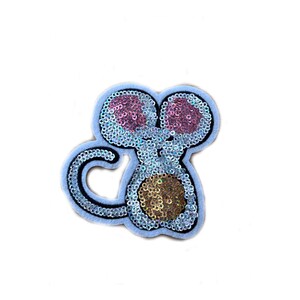 Sequin Mouse Patch: Bling Iron-On/Sew-On Applique