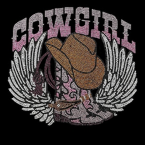 Opstrijkbare patch cowgirllaarzen: hotfix-appliqué