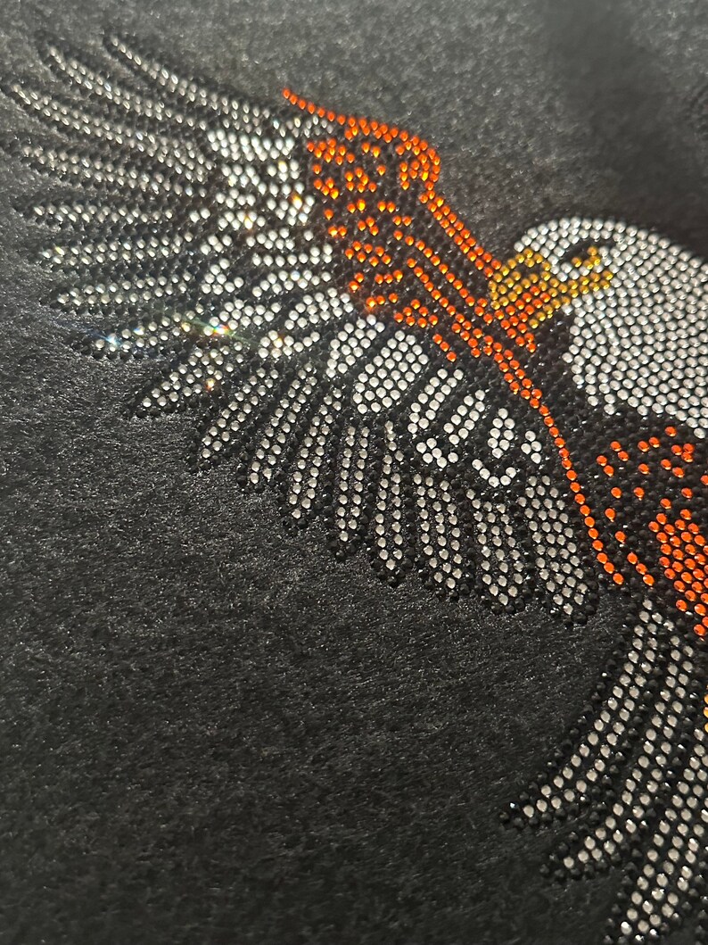 Eagle Rhinestone Iron on Transfer: Bling Crystal Patch, 10