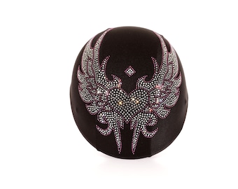 Bedazzled helmet cover , embellishment helmet cover , sparkling helmet cover , stylish helmet cover , crystal helmet cover