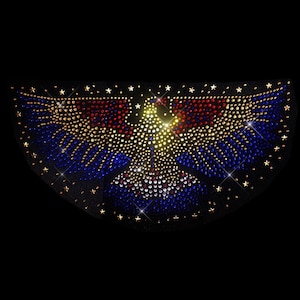 Iron on Eagle patches, crystal Elvis design , hot fix clothing applique , bling designs , patches for shirts , rhinestone iron on designs