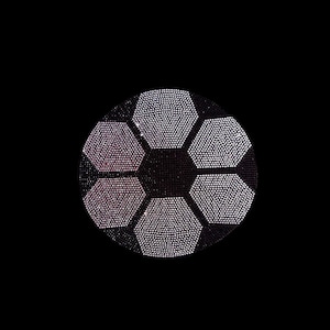 Soccer ball rhinestones transfer, Iron on soccer mum decals , Heat transfer rhinestone ball , soccer ball patch , clothing rhinestone design