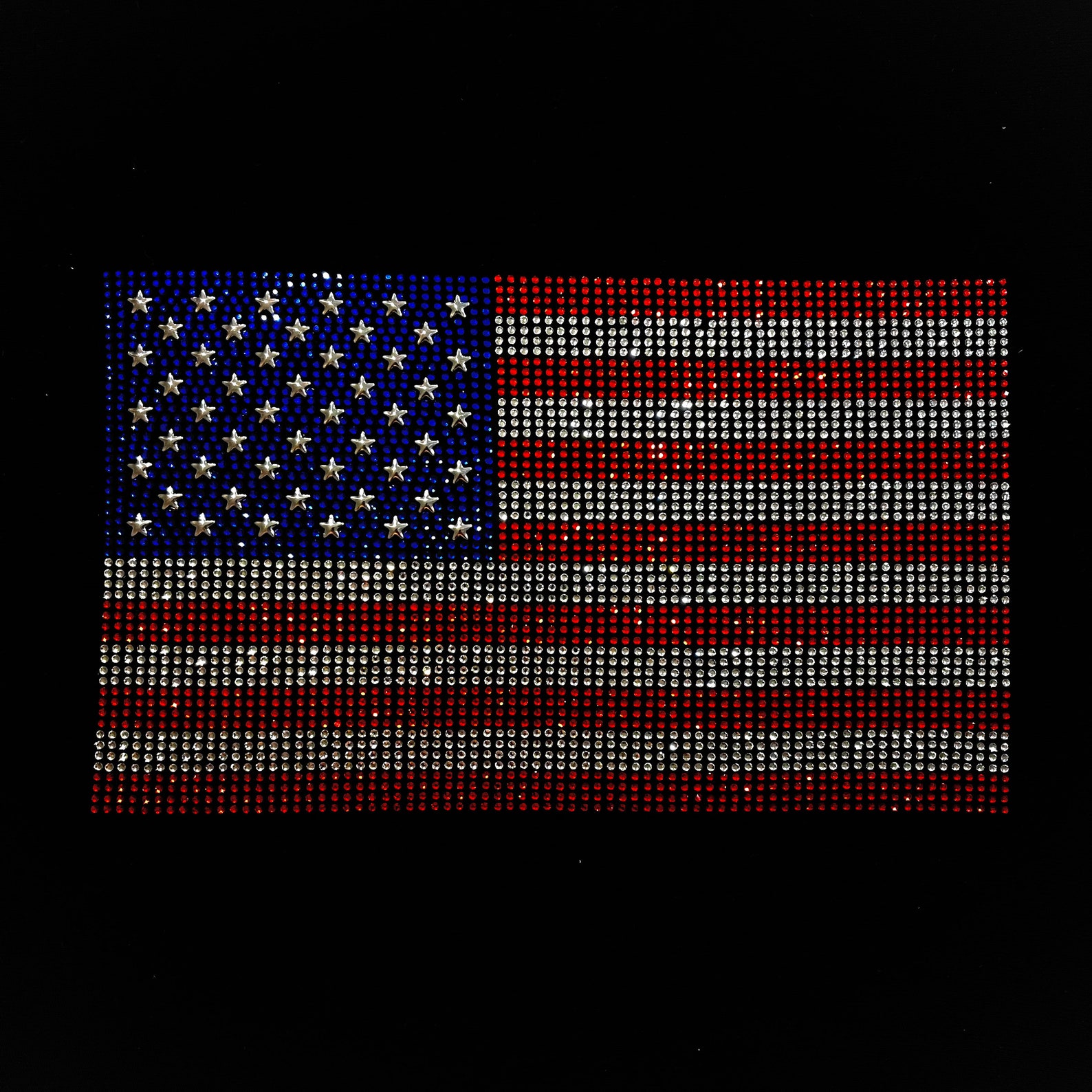 American Flag Iron on Heat Transfer Rhinestones Designs ,hot Fix Bling ...