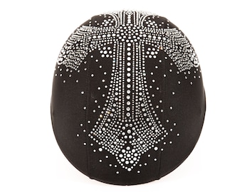 Custom helmet covers for riders , rhinestone bling bling helmet designs , helmet covers , glittering helmet covers