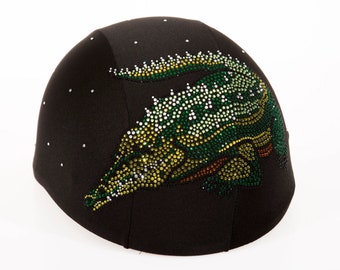 croc motorcycle helmet Crocodile skin half helmet-I128 The multiple ventilation holes on the top ensure good ventilation and optimal comfort Sawako's Crocodile Black Bicycle Helmet