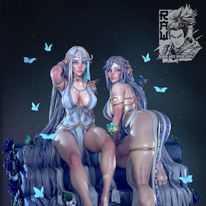 Ridia & Chrysi Pin Up Model Kits by Ronin Arts Workshop Miniatures