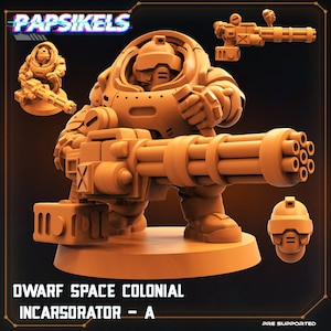 Dwarf Space Colonial from &quot;Skull Hunters&quot; by Papsikels Miniatures