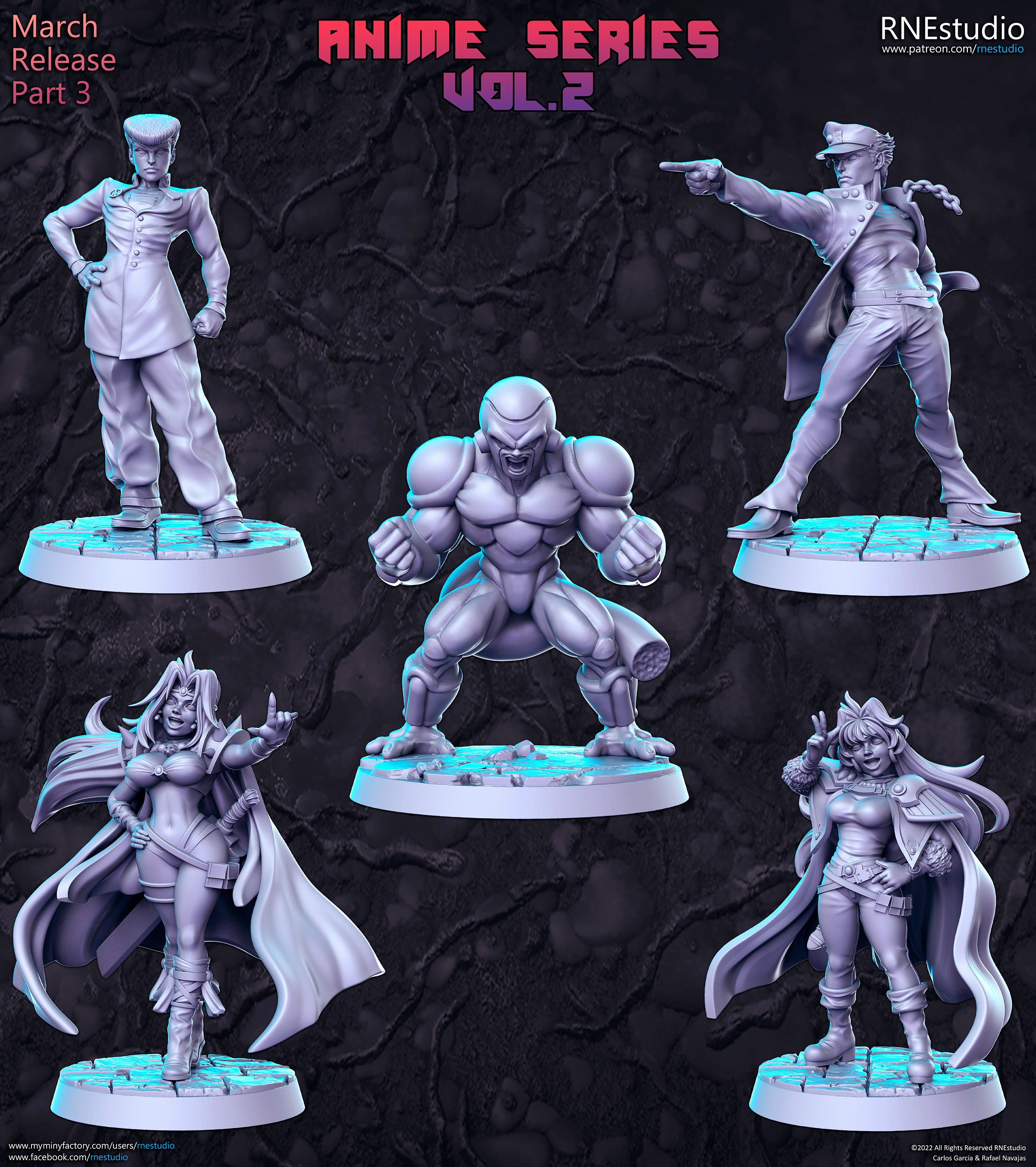 Jotaro Anime Series 3D Resin Printed Miniature Tabletop 