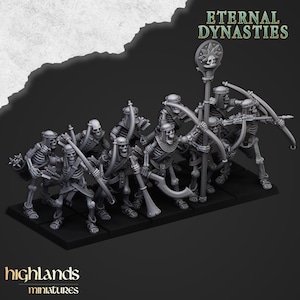 Skeleton Archer Unit From Eternal Dynasties By Highland Miniatures