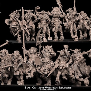 Beast Centaurs multi-part regiment Unit by Avatars of War Miniatures