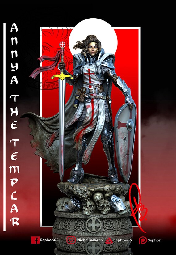 annya Annya the Templar Statue Model Kit by Creative Geek MB - Etsy