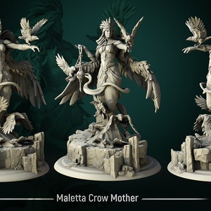 Maletta the Crow Mother from &quot;Raven Invasion&quot; by White Werewolf Tavern Miniatures RPG