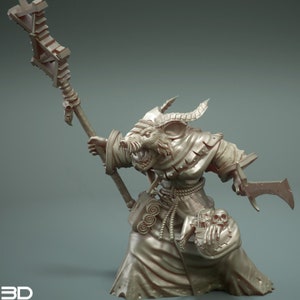 Rat Seer and Rat Ogre by 3Dartguy Miniatures