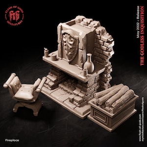 Fireplace from &quot;Godless Inquisition&quot; by Flesh of Gods Miniatures