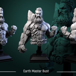 Earth Master Bust from &quot;4 Elements&quot; by White Werewolf Tavern Miniatures RPG