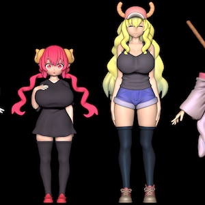 Dungeon Pinups Dragon Maids 75mm by RN Estudio Miniatures