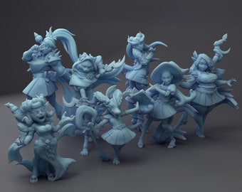 Magical Girl Adventurers by Twin Goddess Miniatures