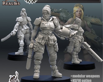 Universal Pin Up Officer by Across the Realms Miniatures
