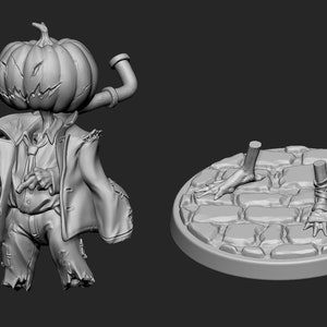 Pumpkin Scarecrow By White Werewolf Tavern Miniatures RPG
