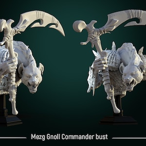 Mezg Gnoll Commander Bust by White Werewolf Tavern Miniatures