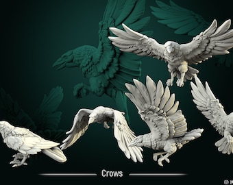 Crows from &quot;Raven Invasion&quot; by White Werewolf Tavern Miniatures RPG