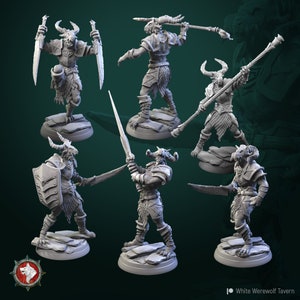 Dragonborn Warriors from &quot;Hoard of the Green Dragon&quot; by White Werewolf Tavern Miniautres