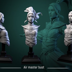 Air Master Bust from &quot;4 Elements&quot; by White Werewolf Tavern Miniatures RPG