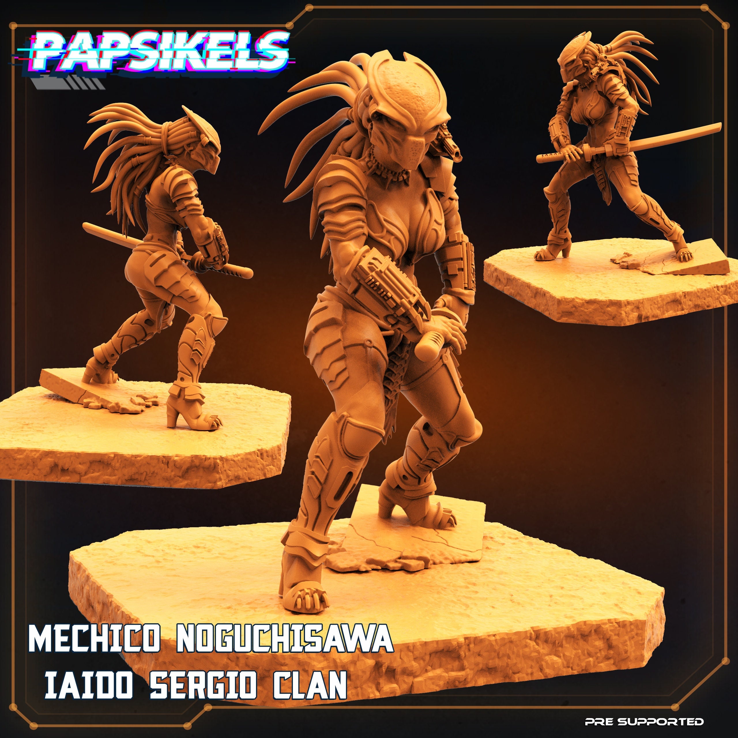 Sergo Clan Vixen "Human" Hunters by Papsikels Miniatures