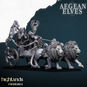 Nemean Lions Chariot of Aegean Elves  by Highland Miniatures