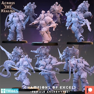 Champions of Excess - Female Archetypes Legionaries of Excess by Across the Realms Miniatures