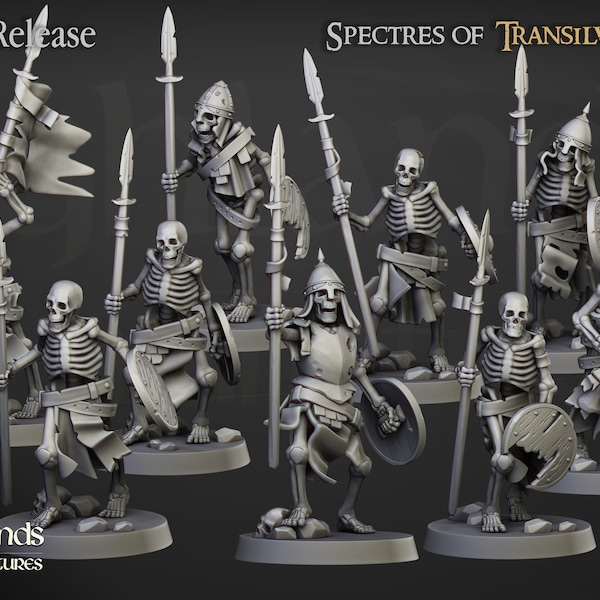 Skeleton Spearmen from Transylvanya by Highland Miniatures