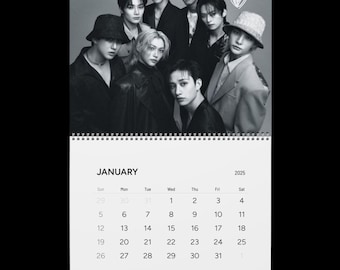 Stray Kids Kpop 2025 Wall Calendar-12 Month Calendar, Stay Gift, Funny Kpop Merch, Office Wall Decor, Unique Calendar for Fans,Skzoo,Cute