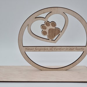Dog Memorial lasercut file, DXF and Lightburn files for 3 and 5mm plywood