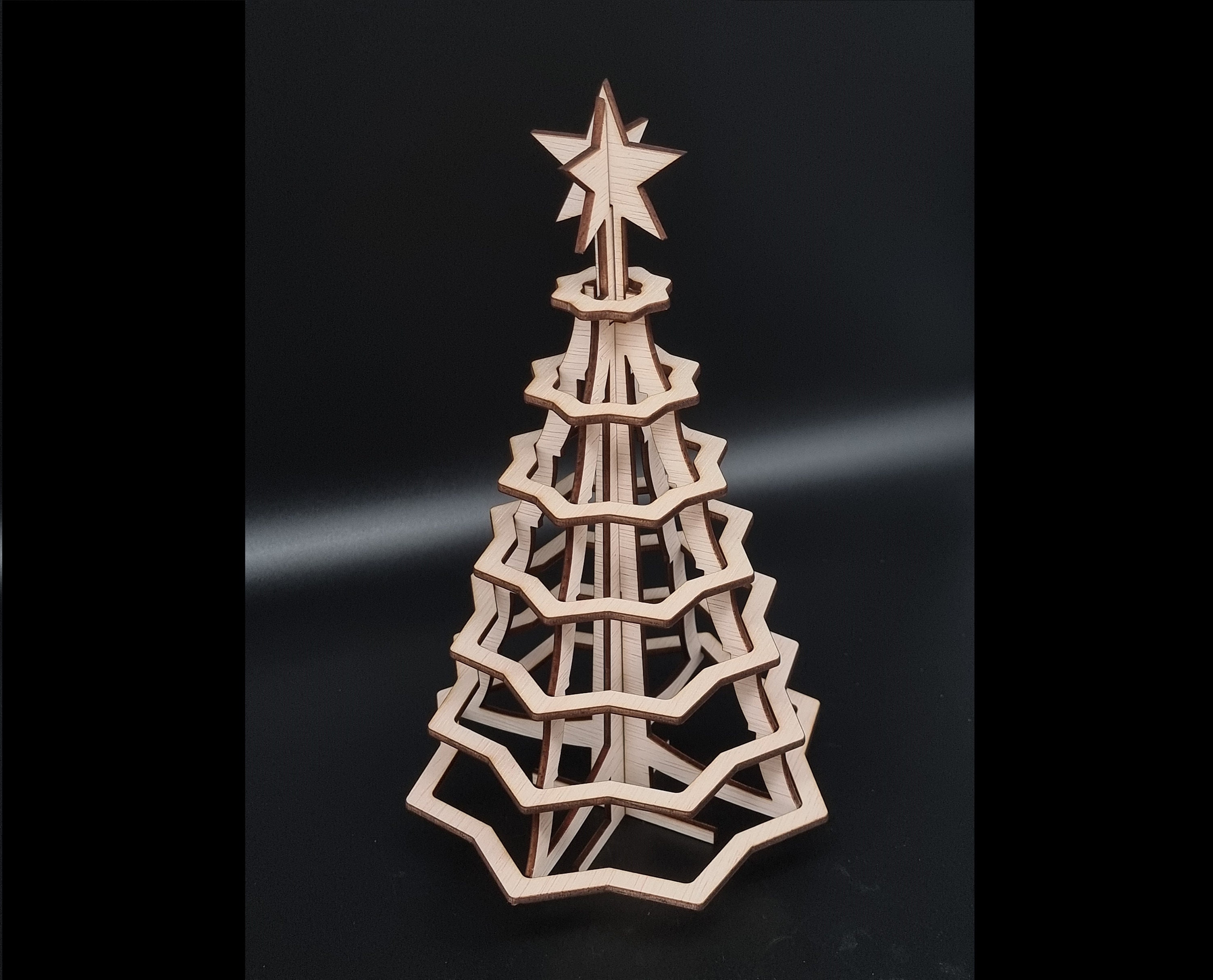 3DWeihnachtsbaum, .DXF .SVG LasercutDateien für DIY. Für 3 und 5 mm