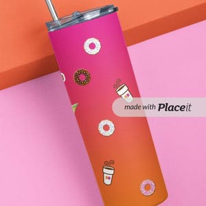 Dunkie Junkie Baby Yoda mit Eiskaffee Digitaler Download für 20oz Skinny Tumbler Bild 4