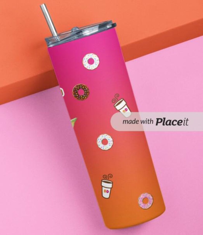 Dunkie Junkie Baby Yoda mit Eiskaffee Digitaler Download für 20oz Skinny Tumbler Bild 4