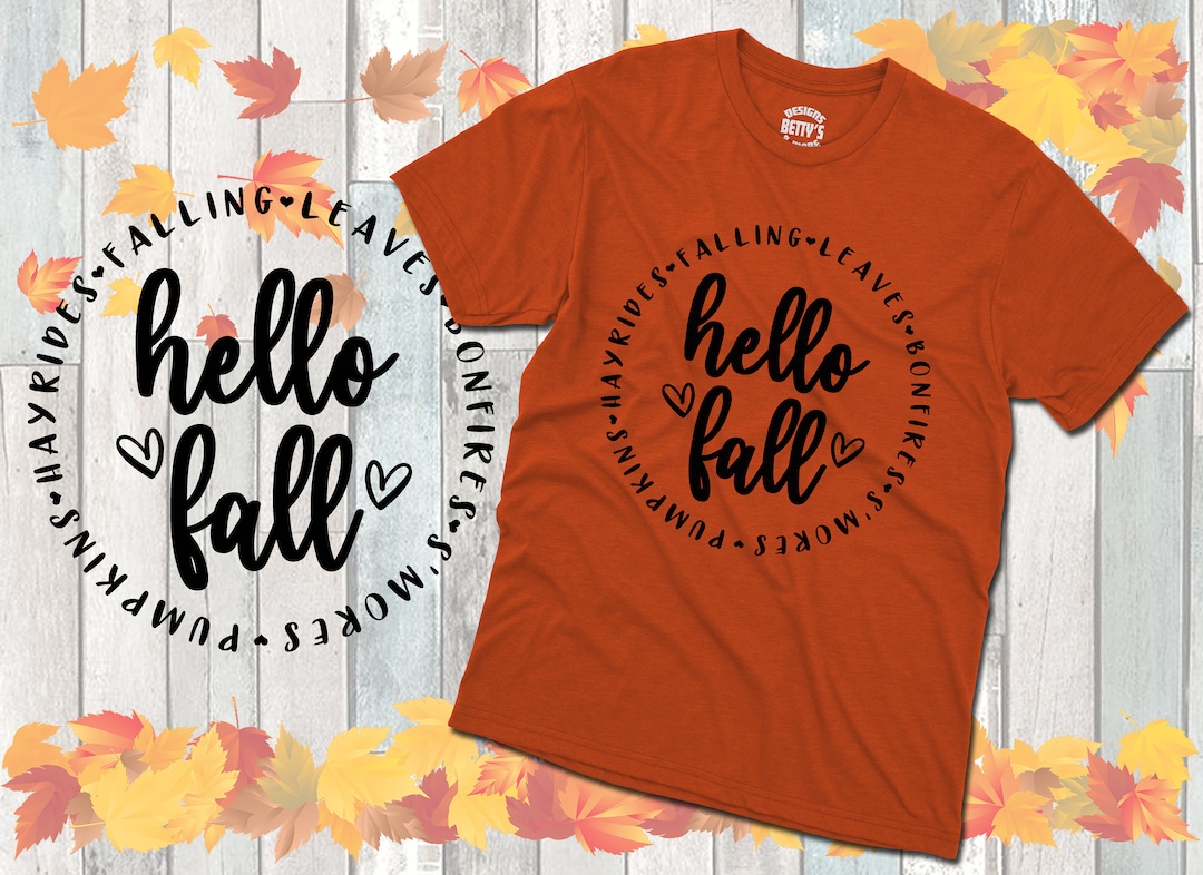 Hello Fall Design Digital Download for Sublimation DTF Vinyl and More ...