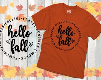 Hello Fall Design Digital Download for Sublimation DTF Vinyl and More