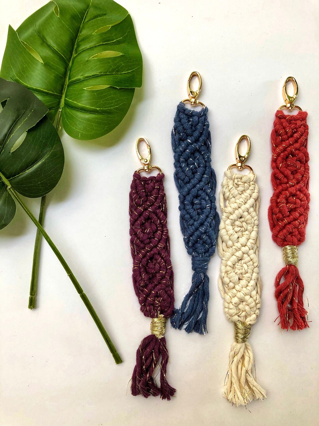 Machomp Key Chain Macrame Keychain - Etsy