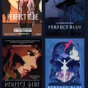 Perfect Blue Poster by Cindy  Film posters minimalist, Movie posters  minimalist, Anime printables